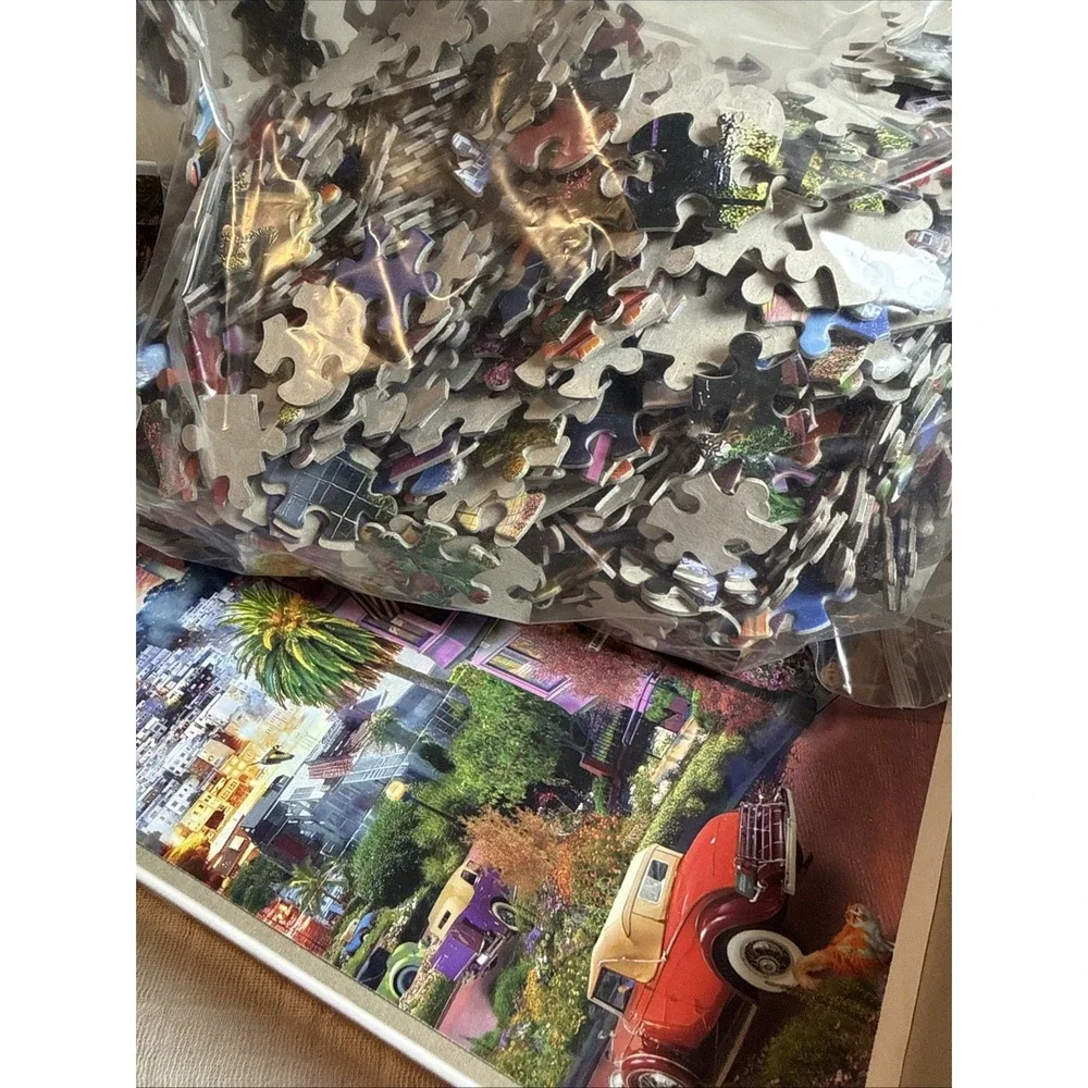 Ceaco‎ 1000 Piece Jigsaw Puzzle - David Maclean - Lombard Street - with Poster